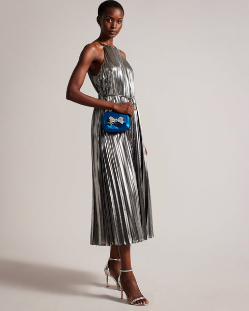 HELENNI-Sandals-Whether you're strutting down the city streets, sipping cocktails at a rooftop bar or dancing the night away, the HELENNI heels are your new partner in crime. With their open toe design, golden detailing to the heel and crystal embellishment, these heels are sure to make a statement. Heeled sandals Crystal embellished band Open toe Padded insole Buckle fastening Gold heel band with logo engraved ring Heel height: 10.3cm- Ted Baker Romania